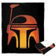 Disney Star Wars Boba Fett Jack O  Lantern Silk Touch Throw Blanket 50x60 Inches For Cheap