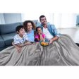 Cozy Night Cloud Throw Blanket Platinum 110 x 132 Inches Hot on Sale