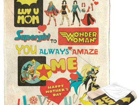 Warner Bros. Justice League Super Mom Silk Touch Throw Blanket 50x60 Inches on Sale