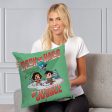 Warner Bros. Justice League Deck the Halls of Justice Throw Pillow 18x18 Inches Online Hot Sale