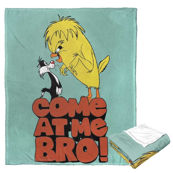 Warner Bros. Looney Tunes Come At Me Bro Silk Touch Throw Blanket 50x60 Inches Hot on Sale