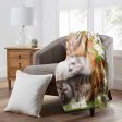 American Wilderness Collection Basket of Kittens Wilderness Raschel Throw Blanket 50x60 Inches Online Sale