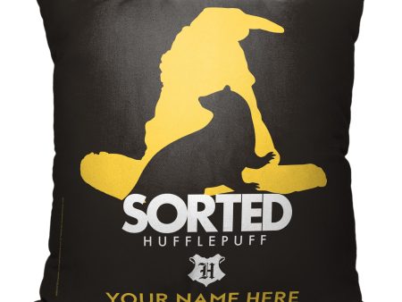 Warner Bros. Harry Potter Sorted Hufflepuff Personalized Throw Pillow 18x18 Inches For Cheap