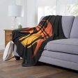 Disney Star Wars Boba Fett Jack O  Lantern Silk Touch Throw Blanket 50x60 Inches For Cheap