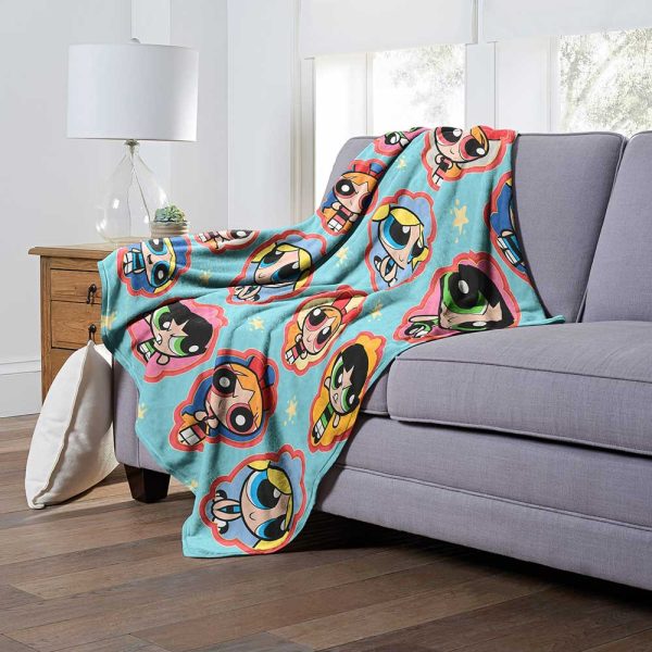 Cartoon Network Powerpuff Girls Classic Expressions Silk Touch Throw Blanket 50x60 Inches Fashion