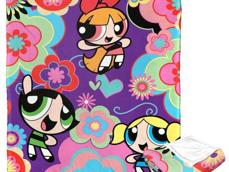 Cartoon Network Powerpuff Girls Flower Exploosion Silk Touch Throw Blanket 50x60 Inches Hot on Sale