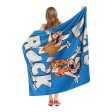 Warner Bros. The Flintstones Lets Rock Silk Touch Throw Blanket 50x60 Inches Hot on Sale