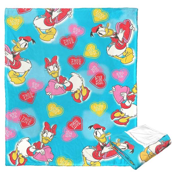 Disney Donald Duck Donald & Daisy True Love Silk Touch Throw Blanket 50x60 Inches For Cheap