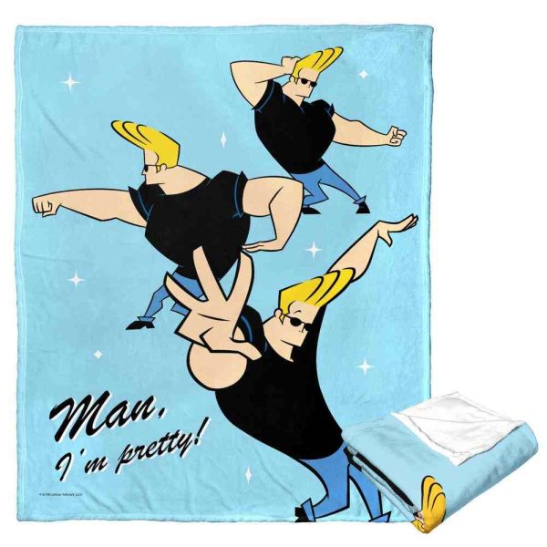 Cartoon Network Johnny Bravo Smooth Moves Silk Touch Throw Blanket 50x60 Inches For Cheap