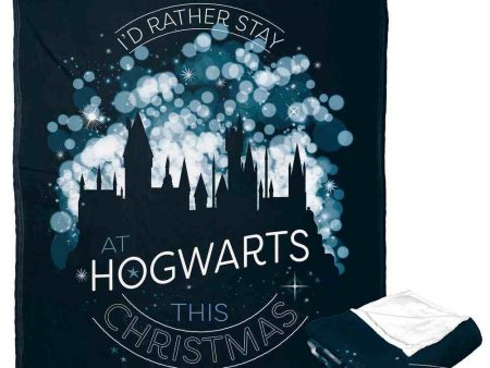 Warner Bros. Harry Potter Hogwarts This Christmas Silk Touch Throw Blanket 50x60 Inches on Sale