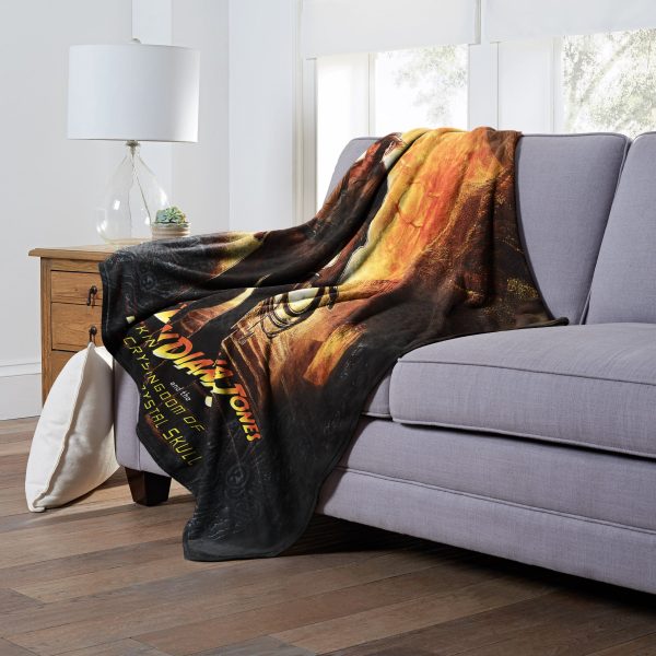 Disney Indiana Jones Kingdom Of The Crystal Skull Silk Touch Throw Blanket 50x60 Inches For Discount