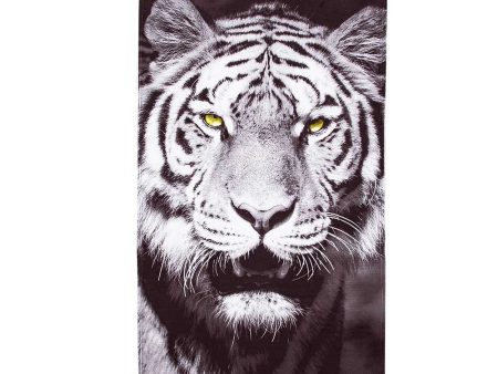 White Tiger Face Beach Towel 30x60 Inches Discount