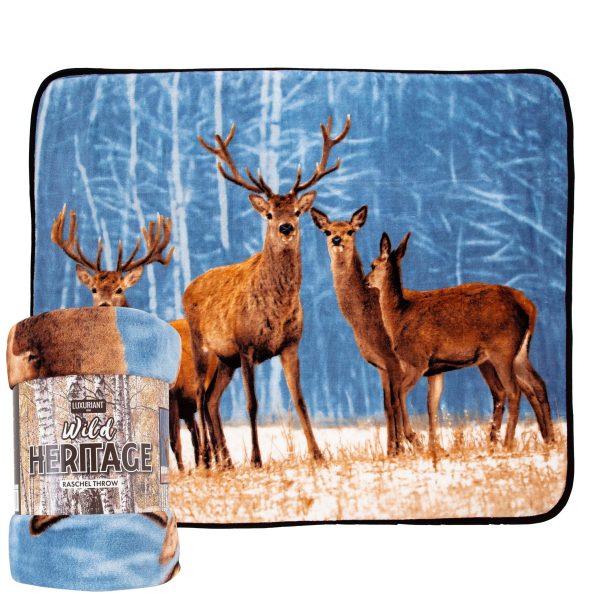 Cold Snap Wilderness Raschel Throw Blanket 60x80Inches Online