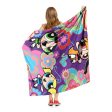 Cartoon Network Powerpuff Girls Flower Exploosion Silk Touch Throw Blanket 50x60 Inches Hot on Sale