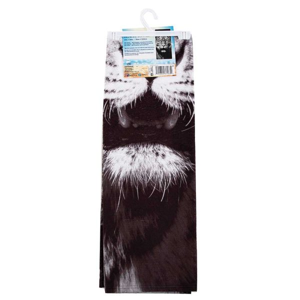 White Tiger Face Beach Towel 30x60 Inches Discount