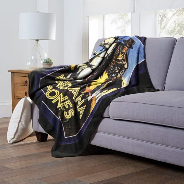 Disney Indiana Jones Classic Indy Silk Touch Throw Blanket 50x60 Inches For Sale