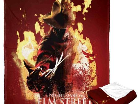 Warner Bros. Nightmare on Elm Street Into The Flames Silk Touch Throw Blanket 50x60 Inches Cheap