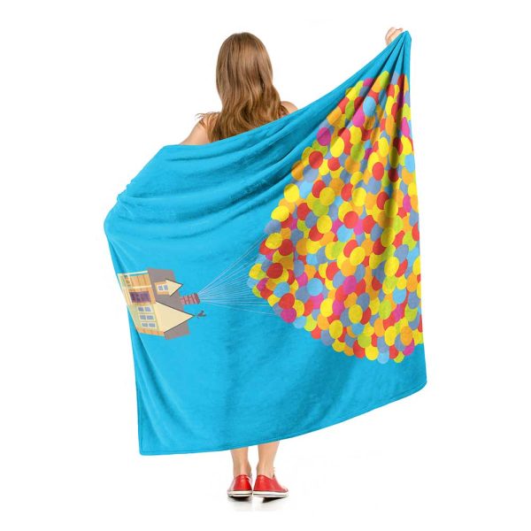 Disney Pixar UP Balloon Heart Silk Touch Throw Blanket 50x60 Inches Supply