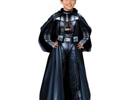 Disney Star Wars Classic Being Darth Vader Silk Touch Comfy Throw Blanket with Sleeves 48x48 Inches on Sale