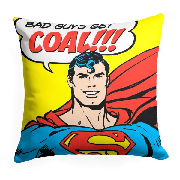 Warner Bros. Justice League Bad Guys get Coal Throw Pillow 18x18 Inches Discount