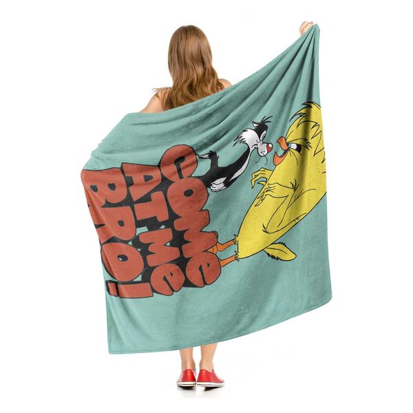 Warner Bros. Looney Tunes Come At Me Bro Silk Touch Throw Blanket 50x60 Inches Hot on Sale