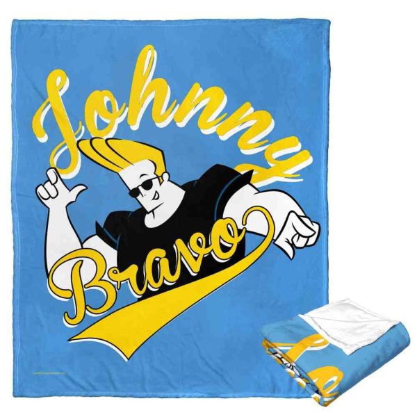 Cartoon Network Johnny Bravo Varsity Johnny Silk Touch Throw Blanket 50x60 Inches Supply